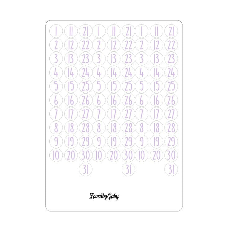 LovedbyGaby stickers "paint numbers"