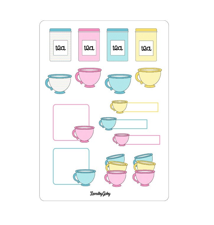 LovedbyGaby stickers "teacups"