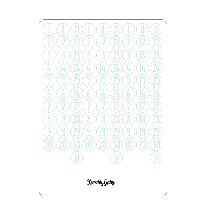 LovedbyGaby stickers "paint numbers"