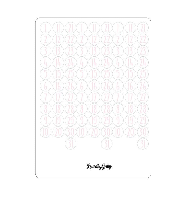 LovedbyGaby stickers "paint numbers"