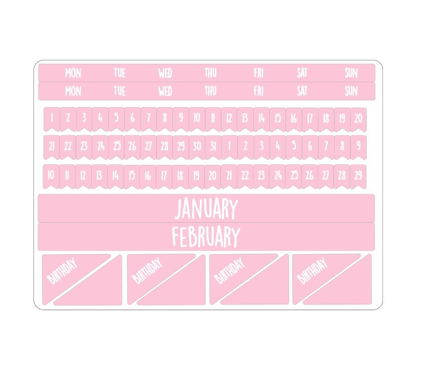 Monthly kits for the Mascha planners