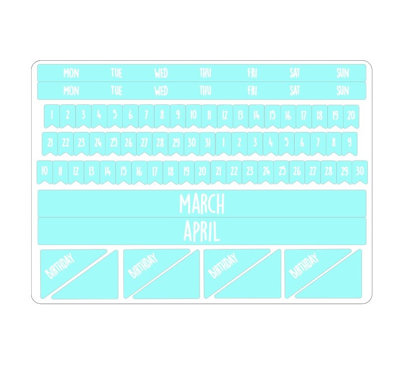 Monthly kits for the Mascha planners