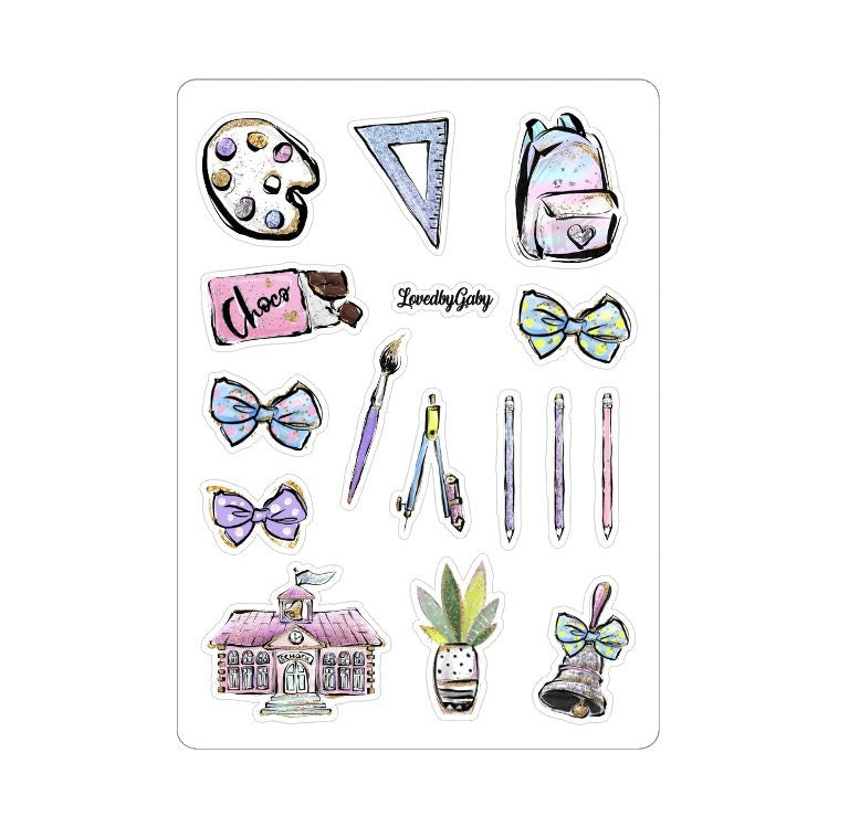 LovedbyGaby stickers "schooldays"
