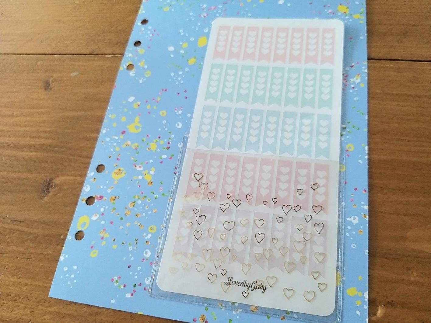 LovedbyGaby adhesive pocket gold foil hearts