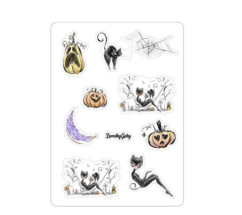 LovedbyGaby stickers "cats halloween"