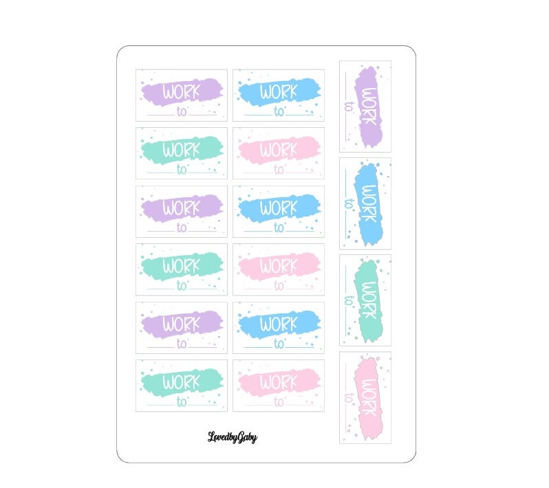 Working Picks Labels Working time labels