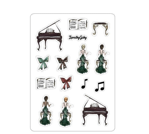 LovedbyGaby stickers "A christmas carol / music"