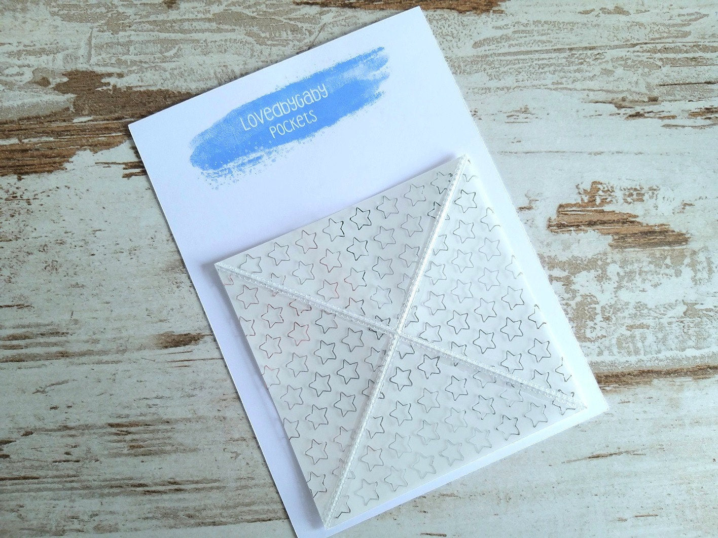 LovedbyGaby adhesive pockets set of 4 triangle