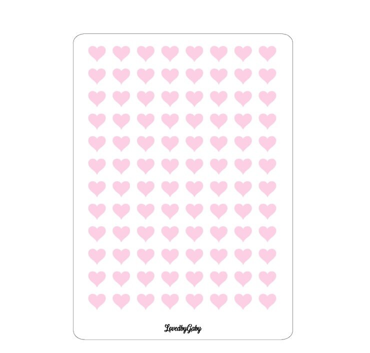 LovedbyGaby washi stickers "hearts" transparent