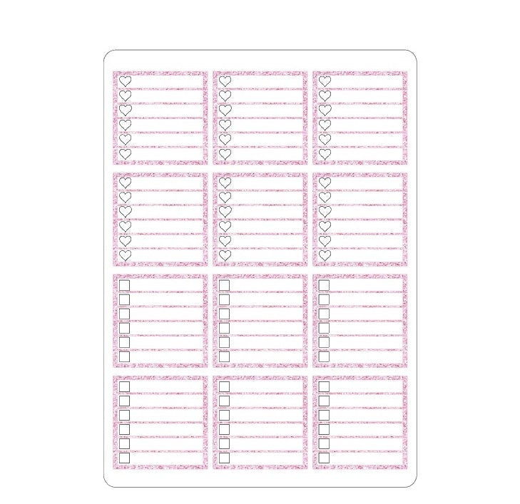 LovedbyGaby Mascha plannerglitter checkbox stickers
