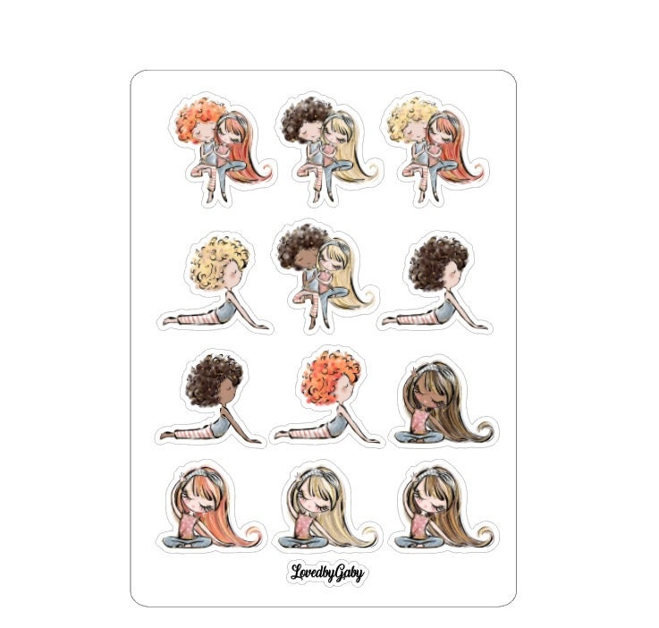 LovedbyGaby stickers "yoga couples"