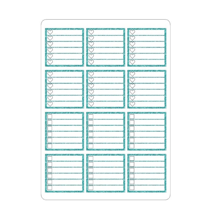 LovedbyGaby Mascha plannerglitter checkbox stickers