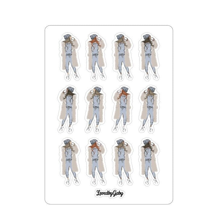LovedbyGaby stickers "coffee girls/ mom and child"
