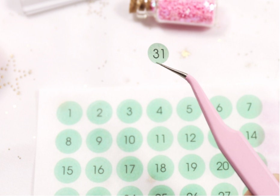 Pastel sticker tweezers sets