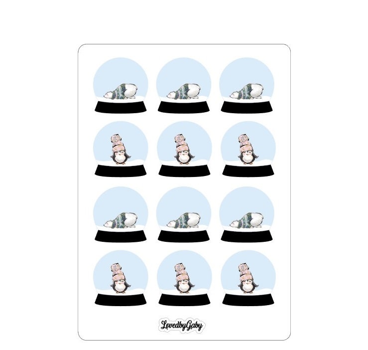 LovedbyGaby stickers "Snow globes"