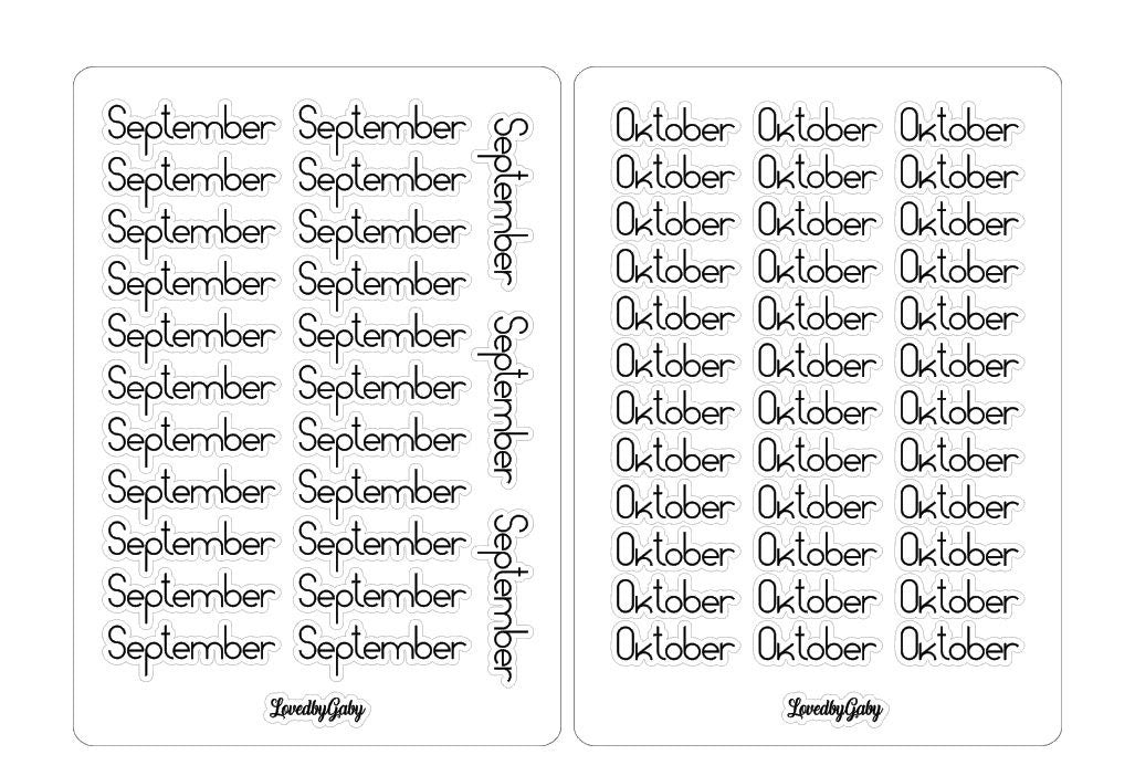 LovedbyGaby stickers bujo "NL maanden en jaar"