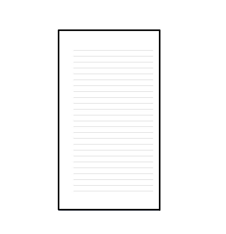 50 sheets ruled paper