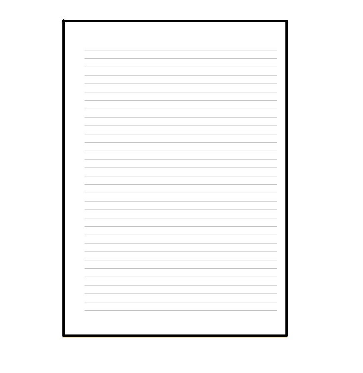 50 sheets ruled paper