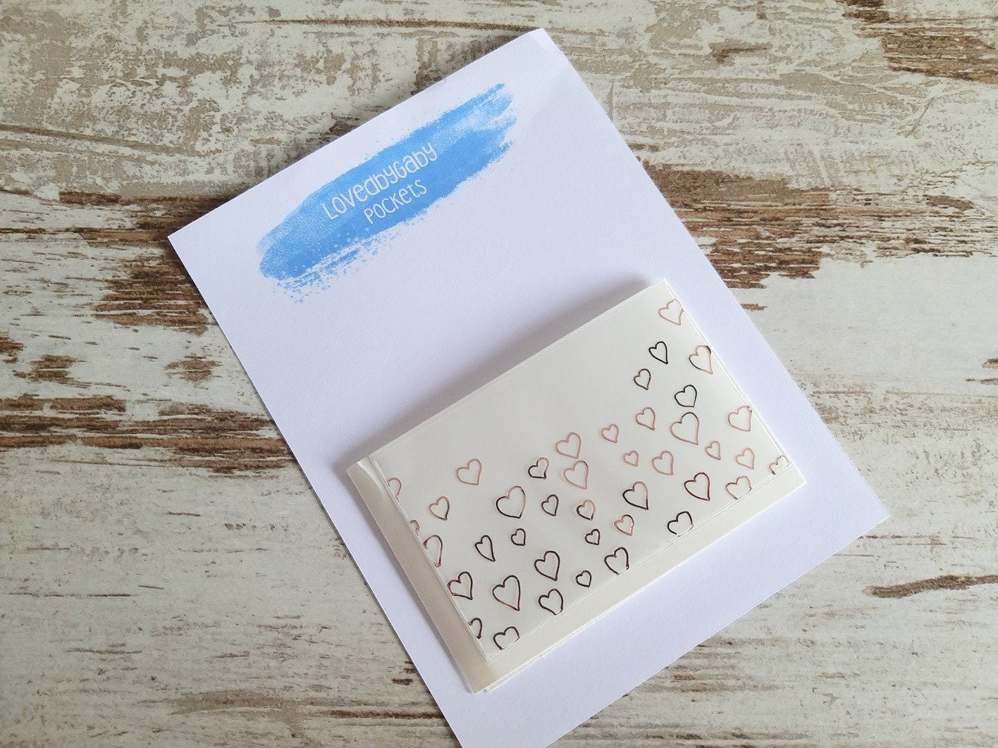 LovedbyGaby adhesive pockets rectangle "hearts"