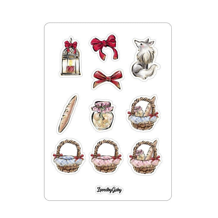 LovedbyGaby stickers "Little red hiding hood"