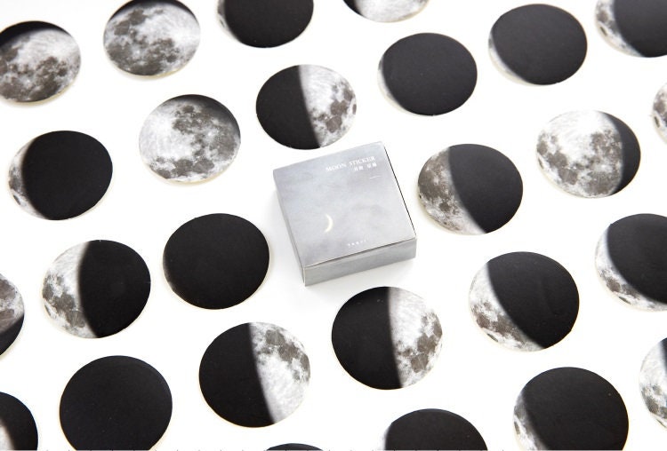 Moonphases ephemera stickers