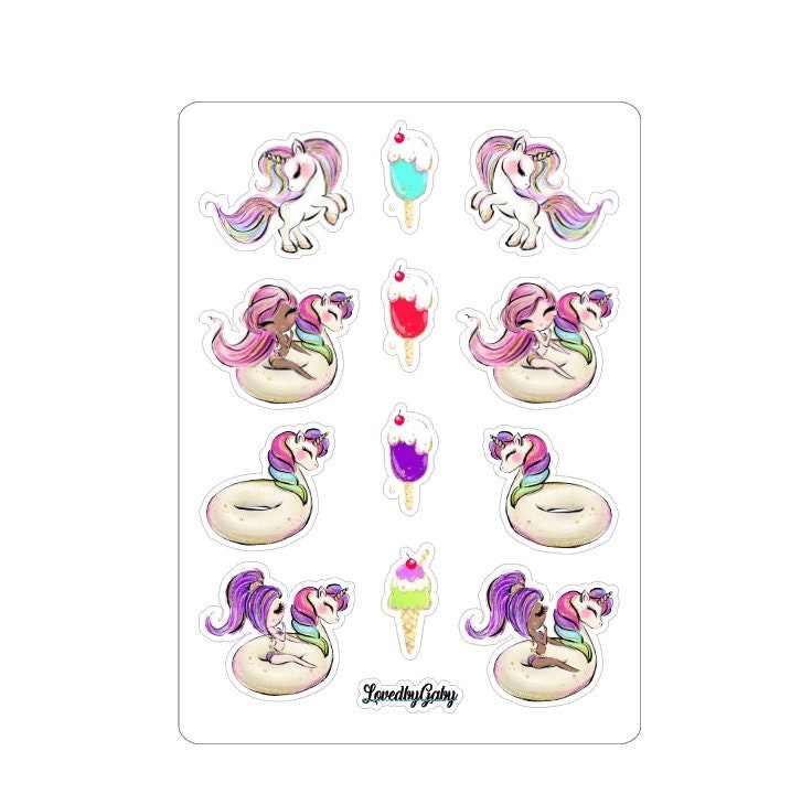LovedbyGaby stickers "Pool party"