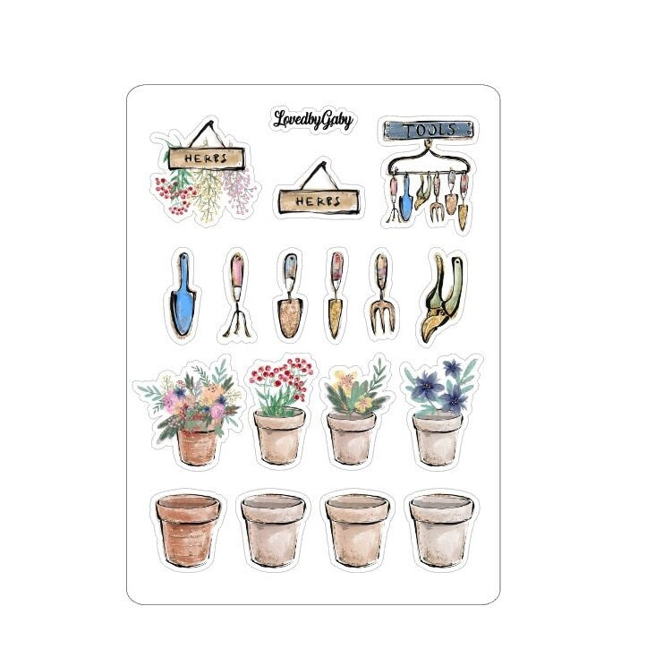 LovedbyGaby stickers "garden"