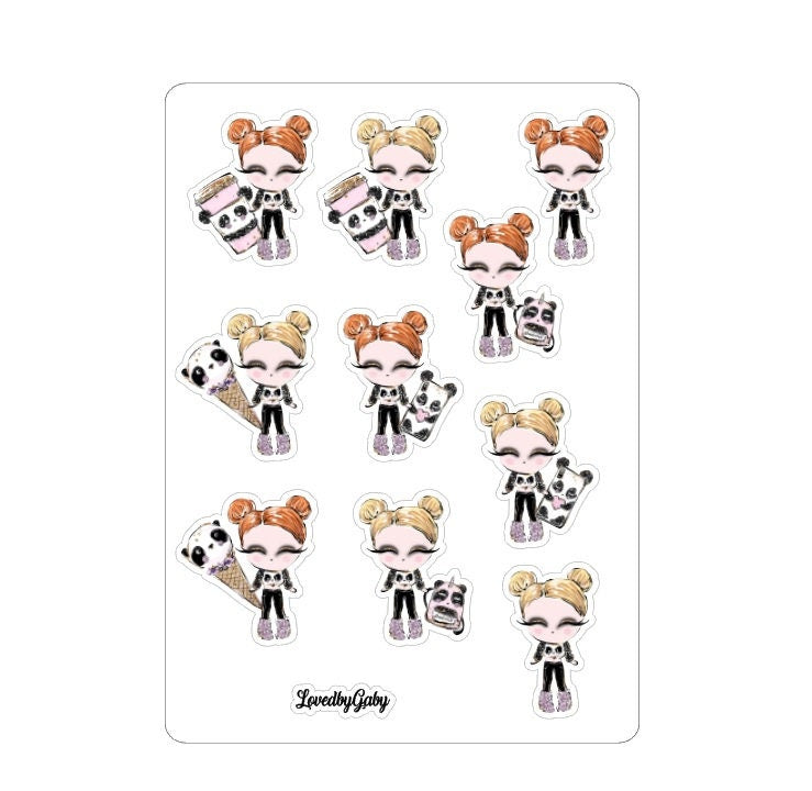 LovedbyGaby stickers "Pandagirls"
