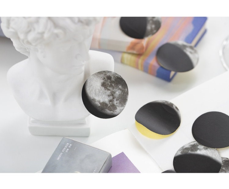 Moonphases ephemera stickers