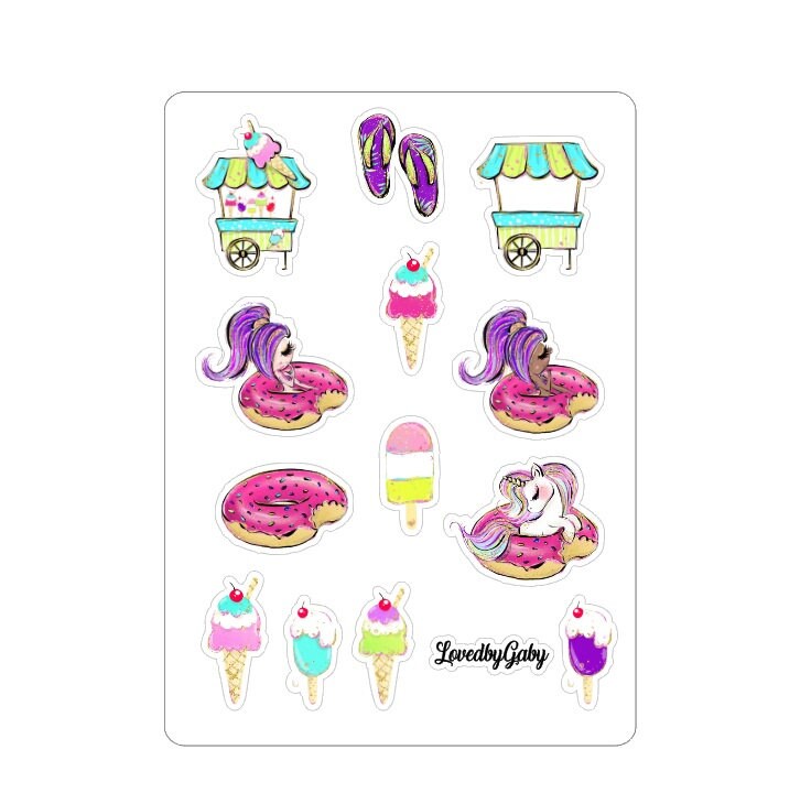 LovedbyGaby stickers "Pool party"