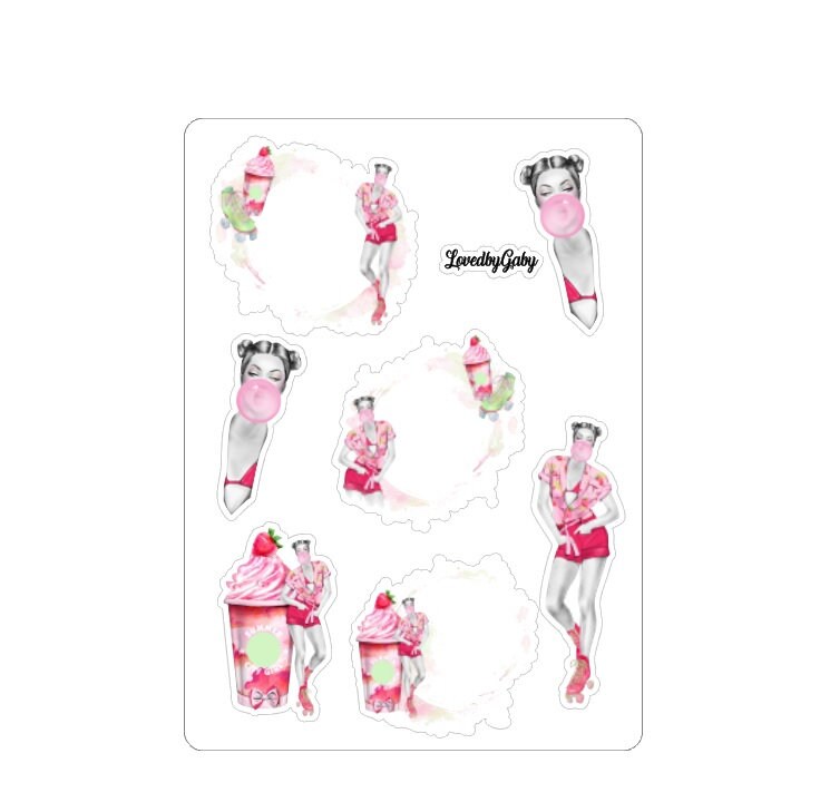 LovedbyGaby stickers "Rollerskates"