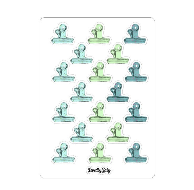 LovedbyGaby stickers "bulldog clips"