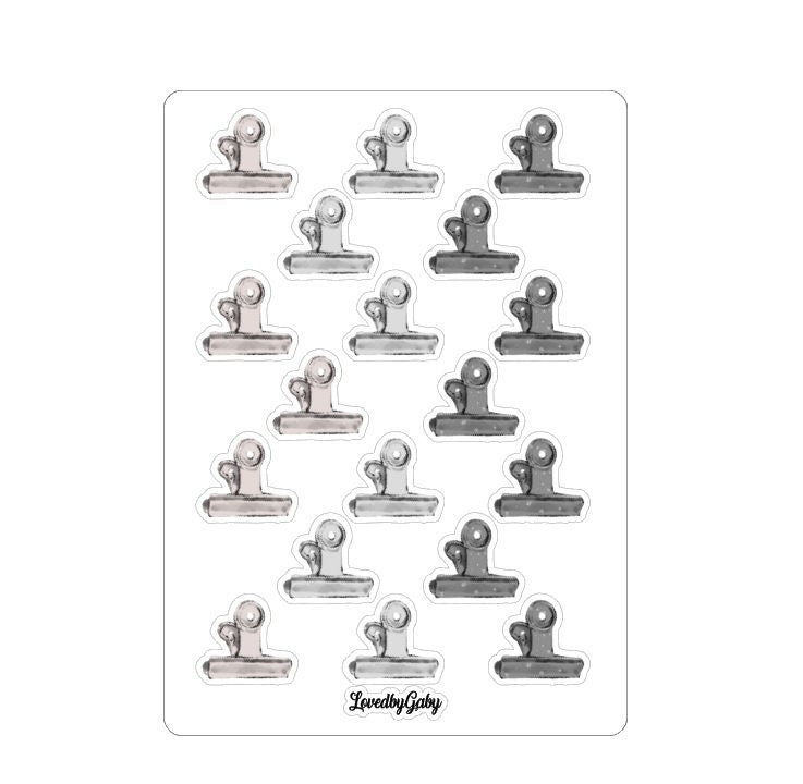 LovedbyGaby stickers "bulldog clips"