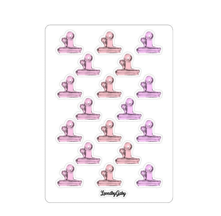 LovedbyGaby stickers "bulldog clips"