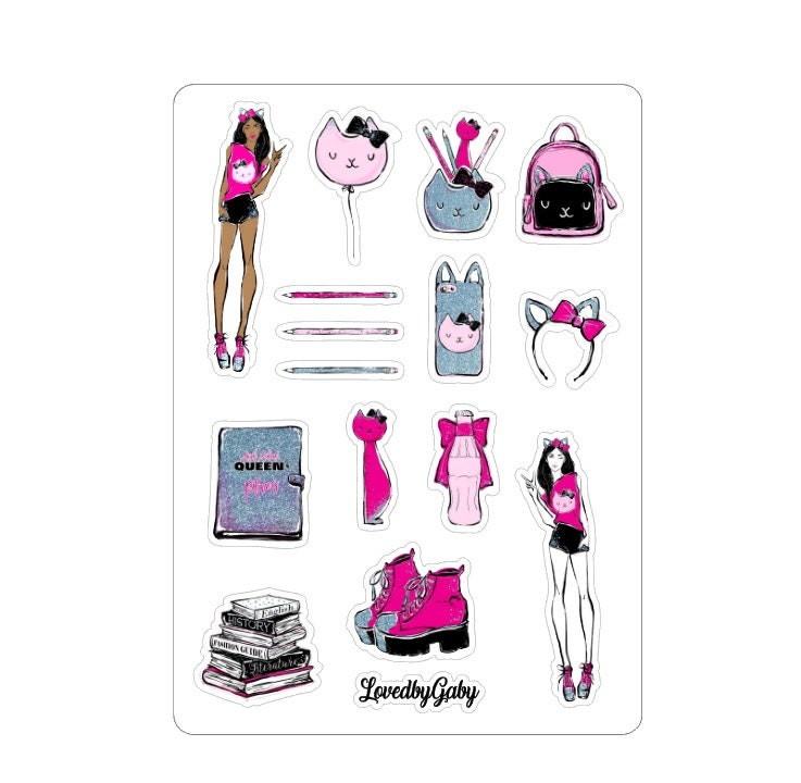 LovedbyGaby stickers "back to school"