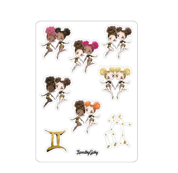 LovedbyGaby stickers "Gemini / tweelingen