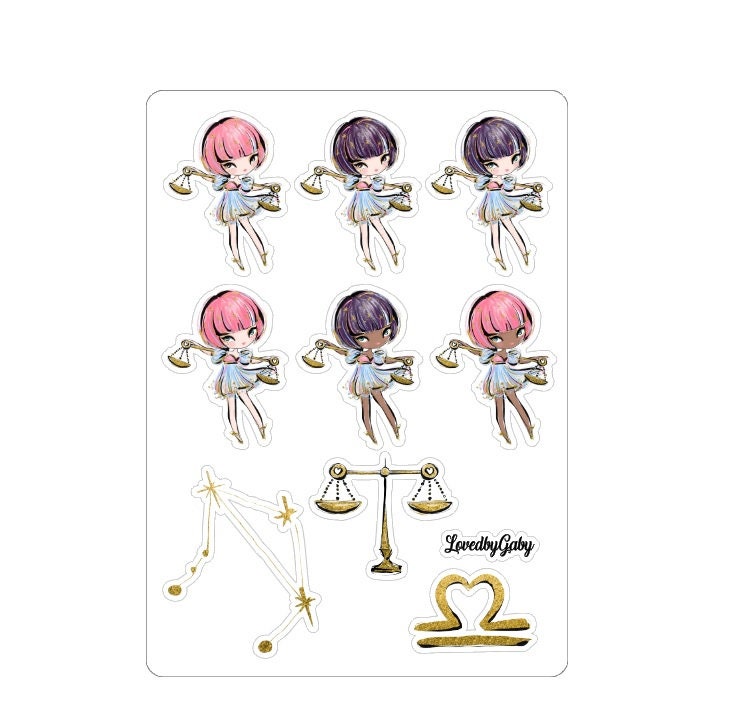 LovedbyGaby stickers "Libra / weegschaal"