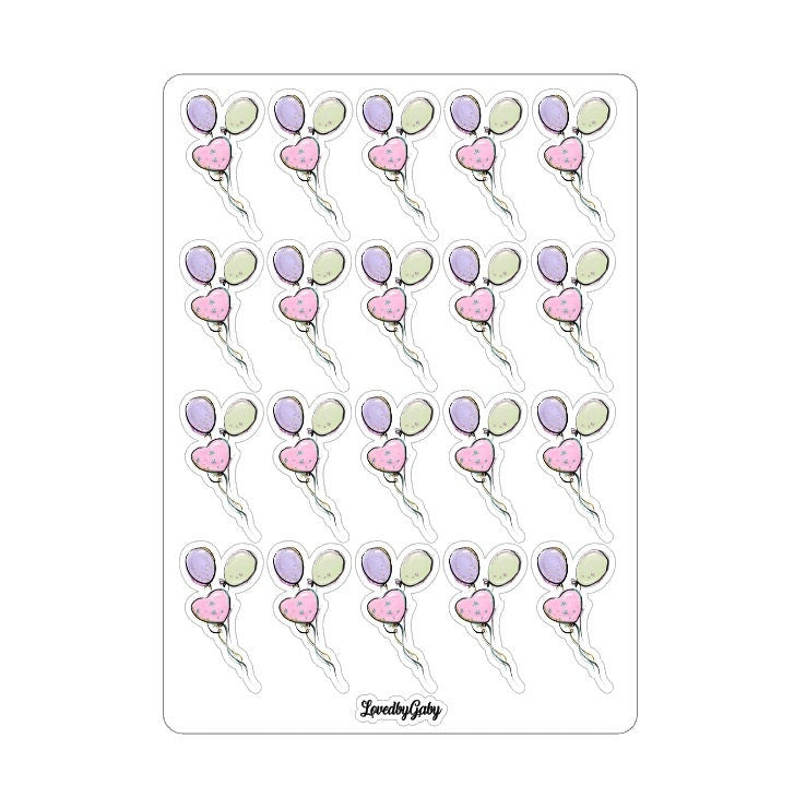 LovedbyGaby stickers "party balloons"