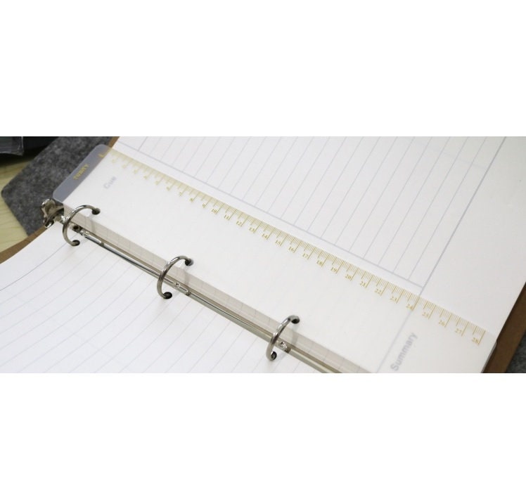 Ringbound rulers transparent/gold