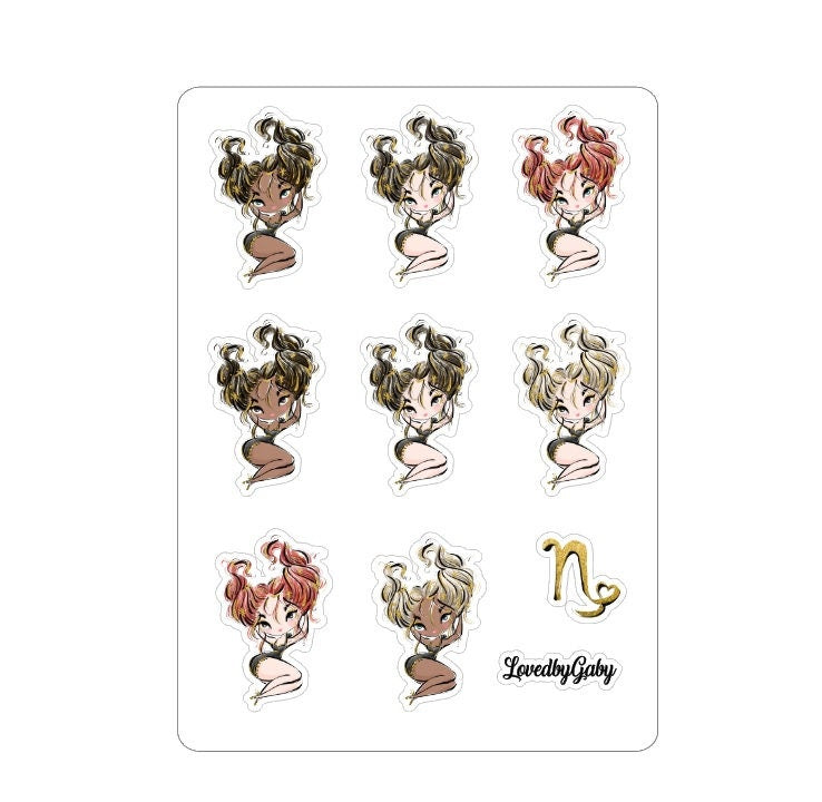 LovedbyGaby stickers "Capricorn / Steenbok"