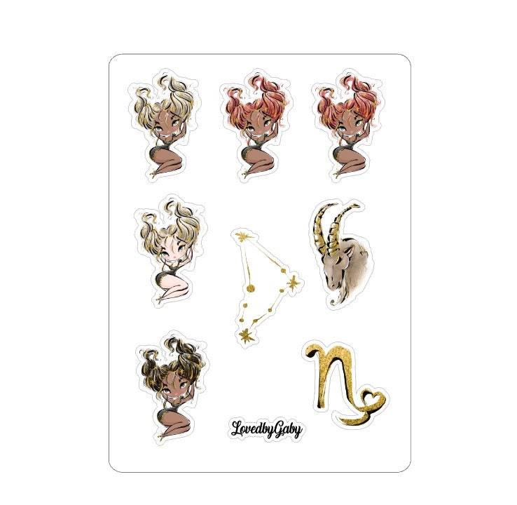LovedbyGaby stickers "Capricorn / Steenbok"