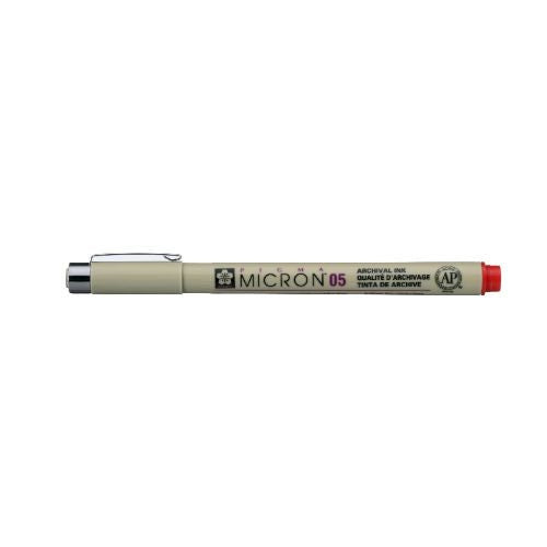 Sakura Pigma Micron 05 red or black