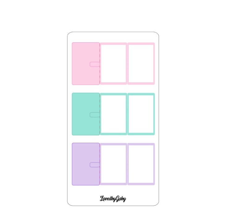 LovedbyGaby stickers Trifold planners