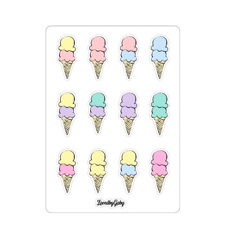 LovedbyGaby stickers "icecreams"