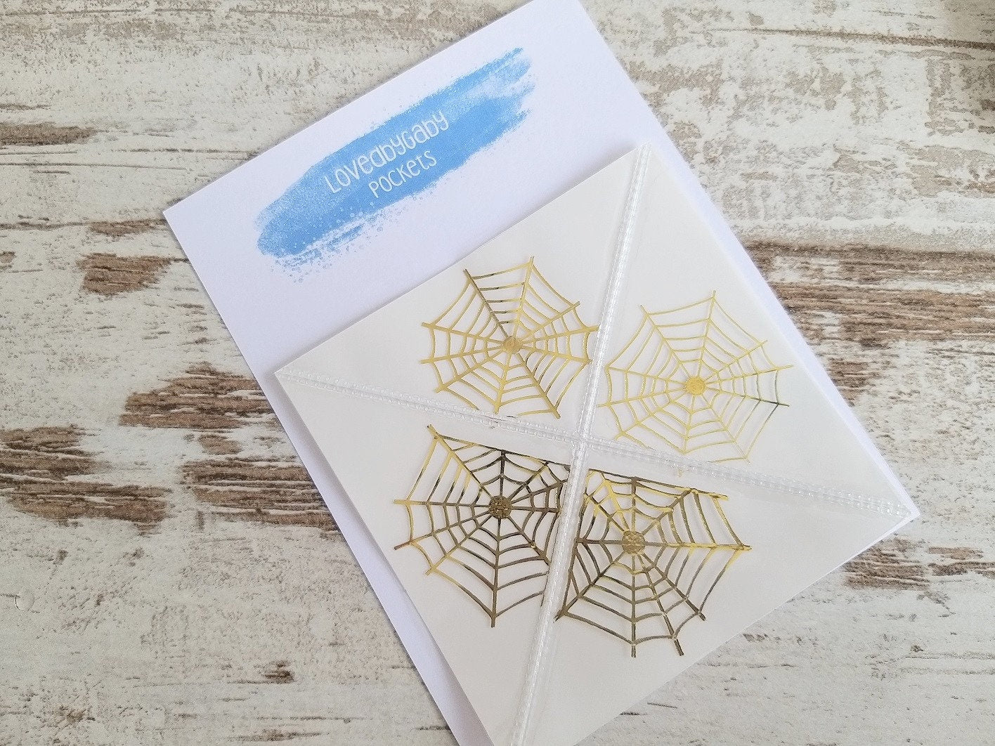 LovedbyGaby adhesive pockets set of 4 triangle