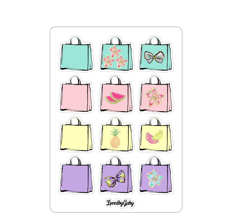 LovedbyGaby stickers "shoppingbags"