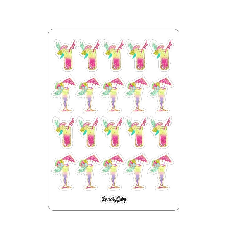 LovedbyGaby stickers "Summerdrinks"