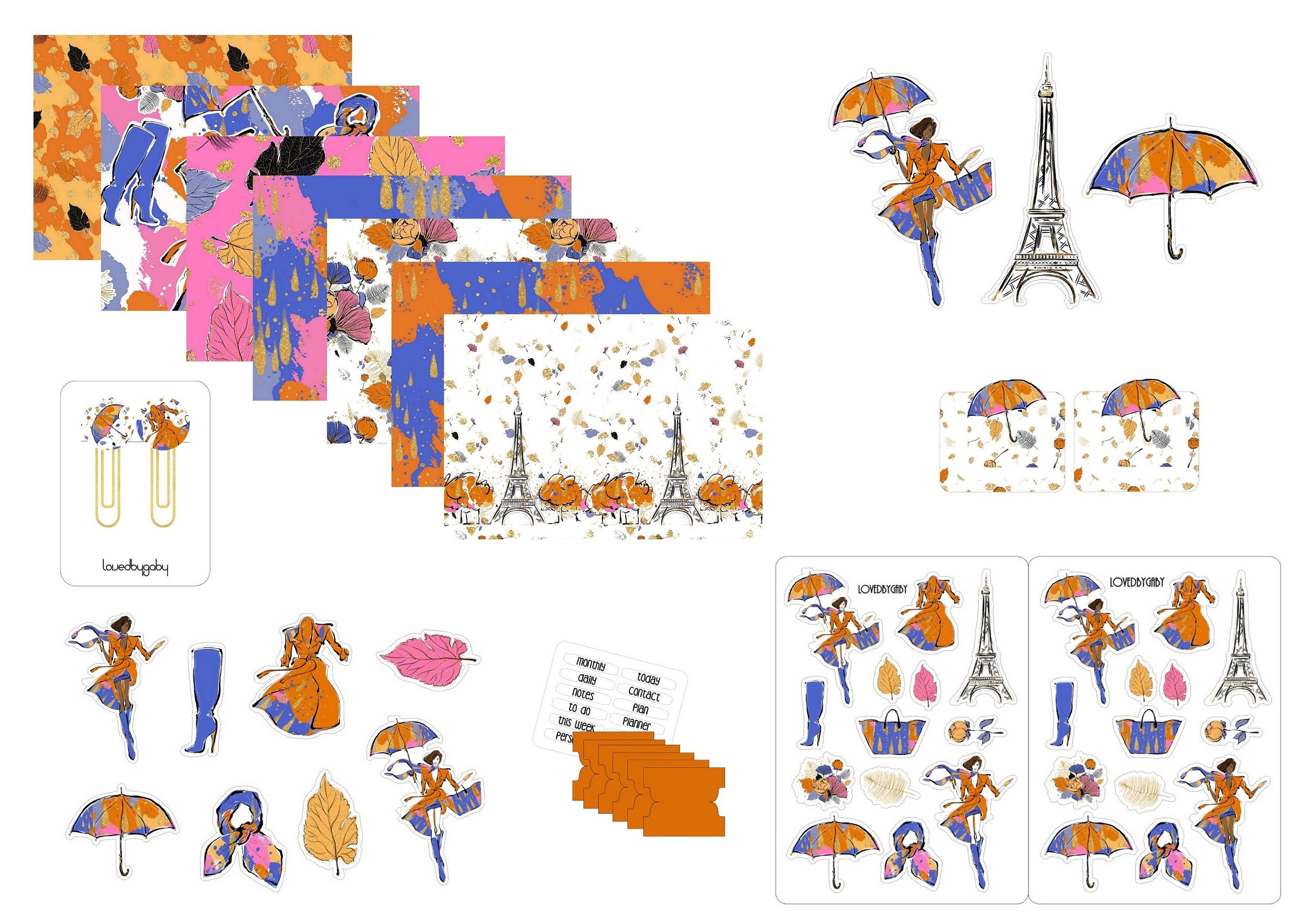 LovedbyGaby plannerkit "Fall fashion"