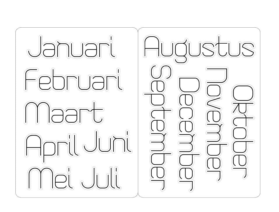 LovedbyGaby stickers bujo nummers, week en maand