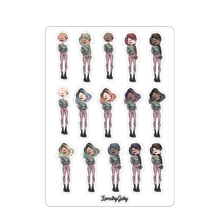 LovedbyGaby stickers "nerd girls"